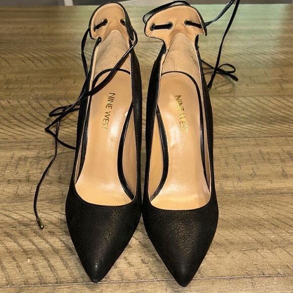 NWT Nine West ankle tie heels size 5.5 - Picture 5 of 8